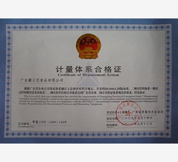 計量體系合格證